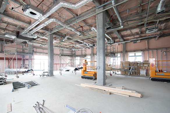 Không gian phục hồi chức năng ở tầng 4 dự định sẽ là không gian mở với chiều cao trần nhà là 4,3 M