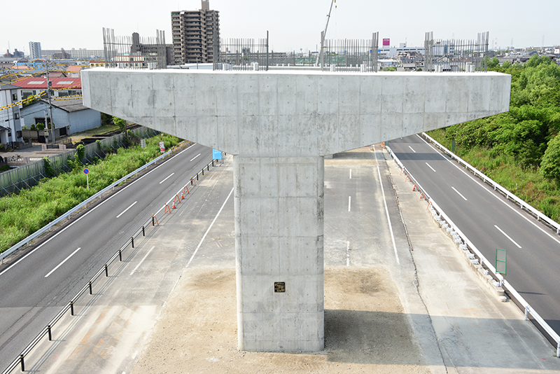 Công trình xây dựng phần dưới phía bắc đường cầu vượt trên cao Meinikan Nishikanita 2